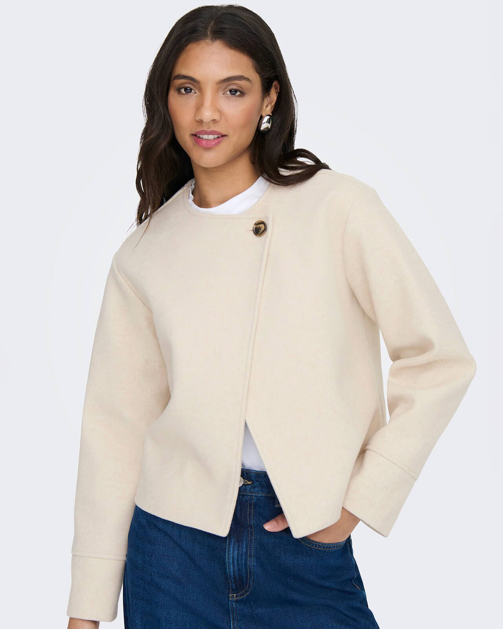 JDY Jakke Rubin Life One Button - Oxford Tan Melange