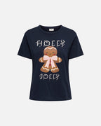 JDY T-skjorte Michigan Life S/S Xmas - Sky Captain/ Cake Man