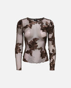 JDY Topp Casablanca L/S Top - Coffee Bean