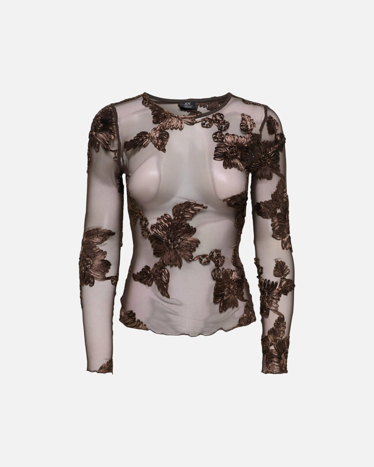 JDY Topp Casablanca L/S Top - Coffee Bean