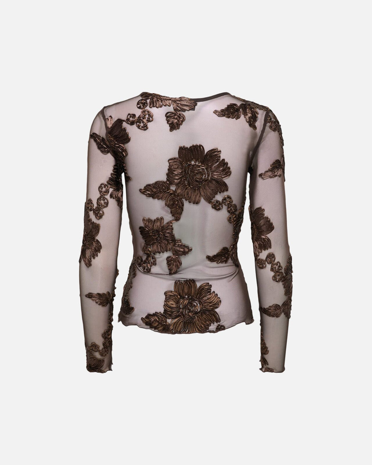 JDY Topp Casablanca L/S Top - Coffee Bean