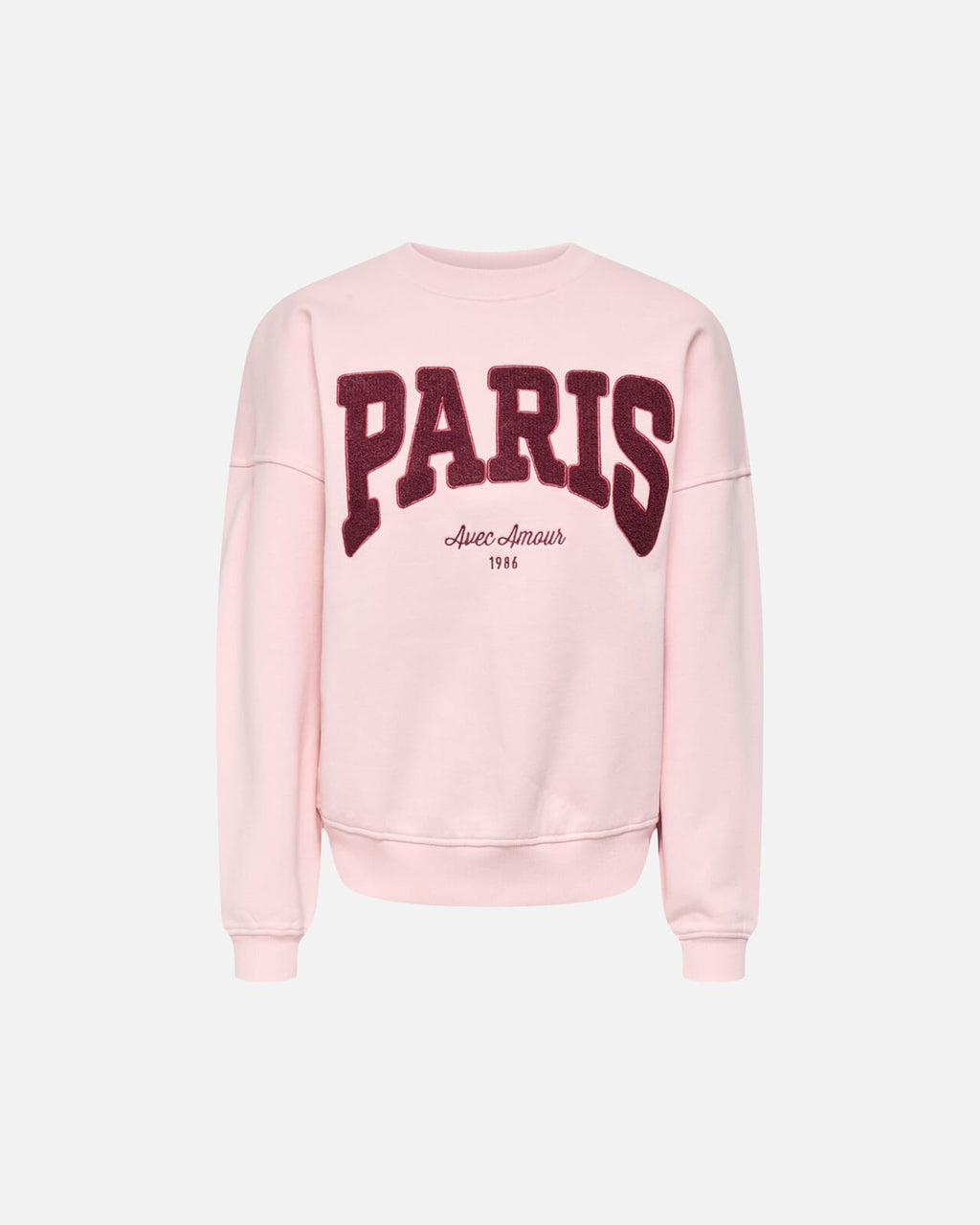 Collegegenser Mesa - L/S O-neck Sweat - Chalk Pink/ Windsor Wine/ Earth Red