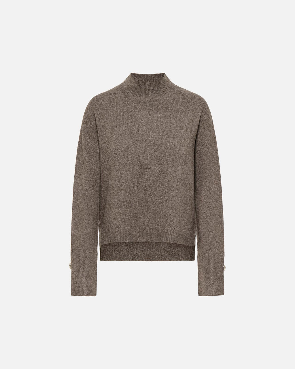 JDY Strikkegenser Sabrina L/S Detail Pullover Knit - Falcon Melange