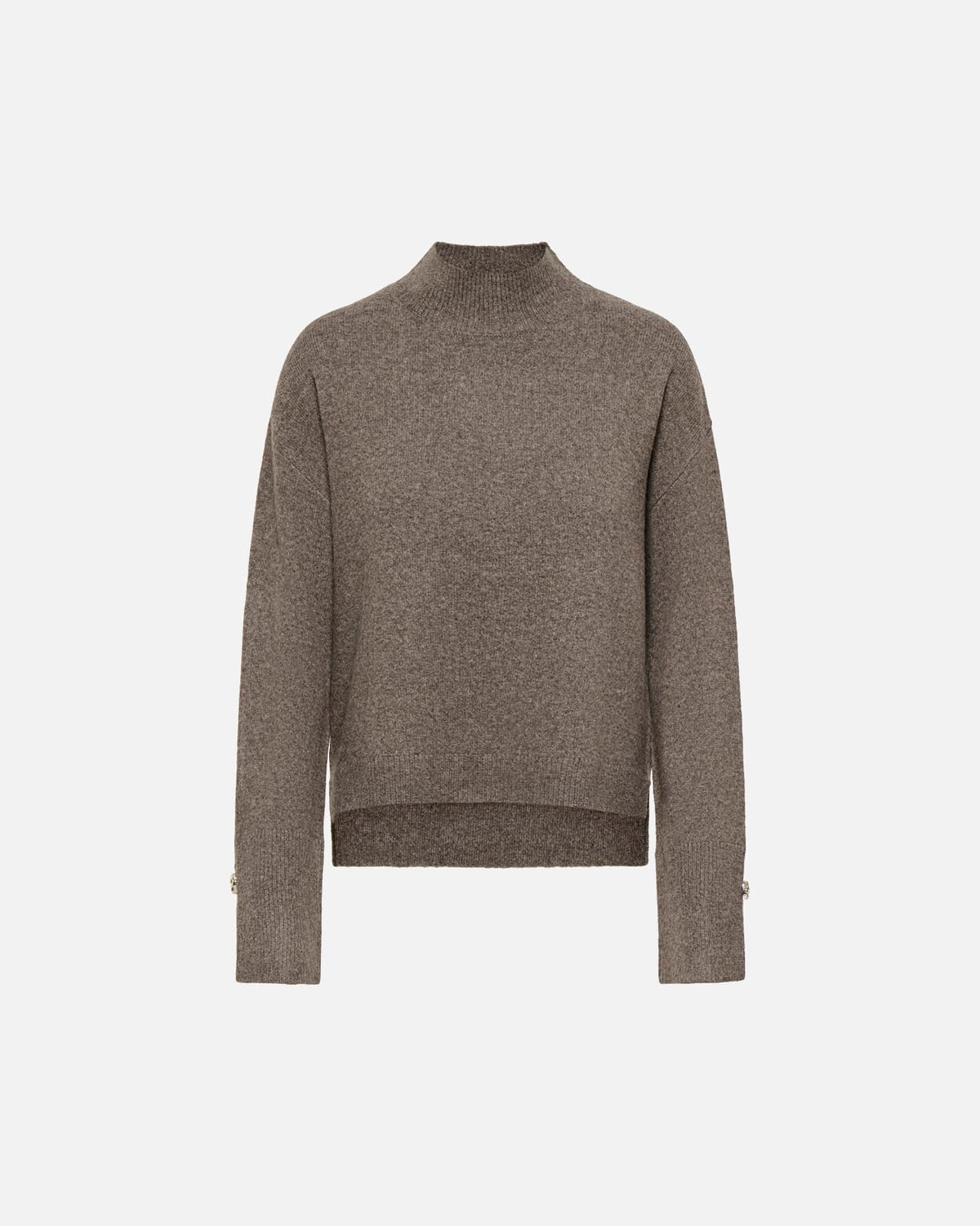 JDY Strikkegenser Sabrina L/S Detail Pullover Knit - Falcon Melange