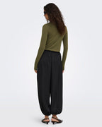 JDY Topp Tallis L/S Thunell Neck - Dark Olive