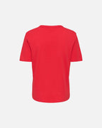 JDY T-skjorte Michigan Life S/S Xmas - True Red/ Teddy Christmas