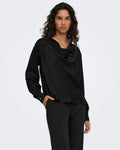 JDY Bluse Rocky L/S Waterfall - Black