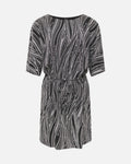 JDY Kjole Kiwi 2/4 O-neck - Black/ Silver Glitter