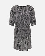 JDY Kjole Kiwi 2/4 O-neck - Black/ Silver Glitter