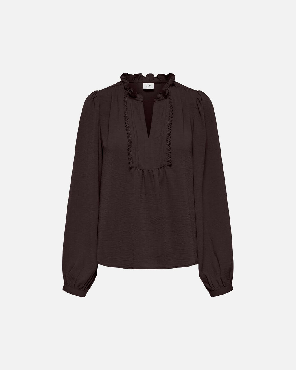 JDY Bluse Rachel Life L/S Pintuck - Chocolate Plum