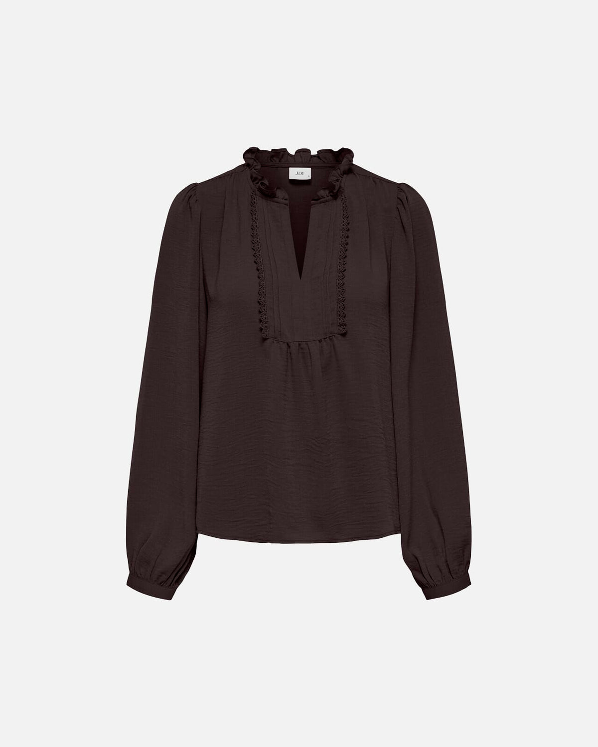JDY Bluse Rachel Life L/S Pintuck - Chocolate Plum