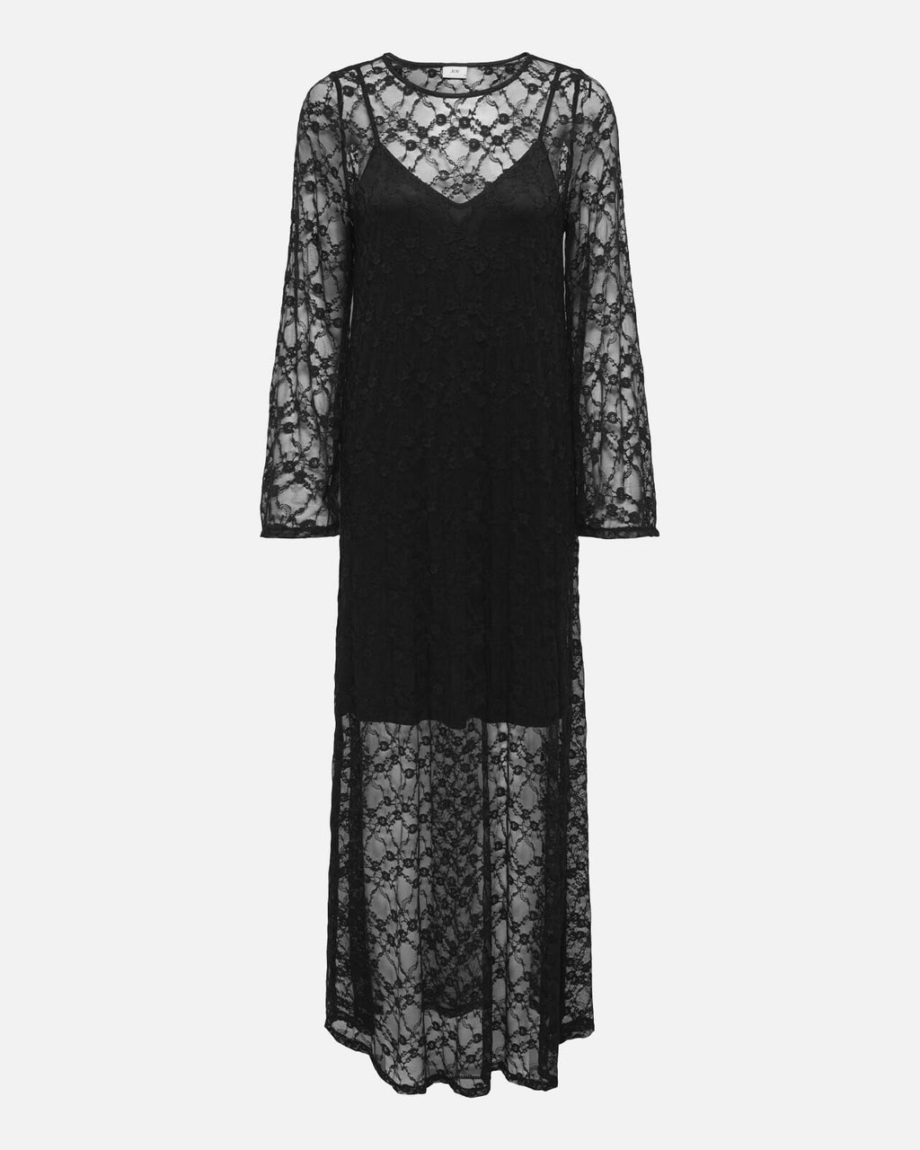 JDY Maxikjole Silvia L/S Lace - Black