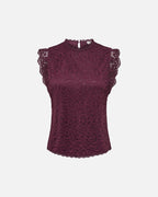 JDY Blondetopp Lotas S/L Lace - Windsor Wine