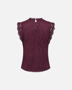 JDY Blondetopp Lotas S/L Lace - Windsor Wine