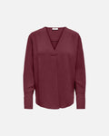 JDY Bluse Lion L/S V-neck - Windsor Wine