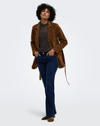 JDY Blondetopp Avery L/S Lace Top - Chocolate Torte
