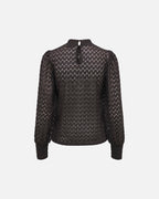 JDY Blondetopp Avery L/S Lace Top - Chocolate Torte