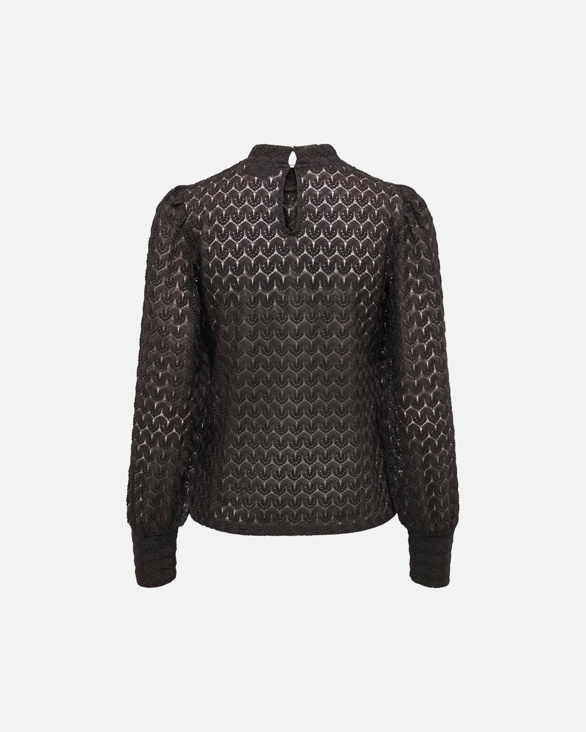 JDY Blondetopp Avery L/S Lace Top - Chocolate Torte