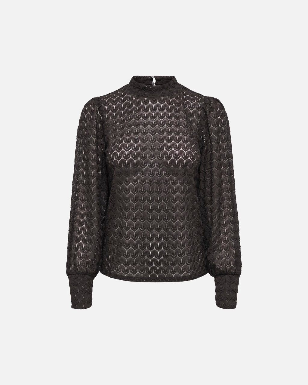 JDY Blondetopp Avery L/S Lace Top - Chocolate Torte