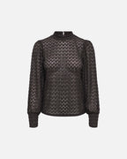 JDY Blondetopp Avery L/S Lace Top - Chocolate Torte