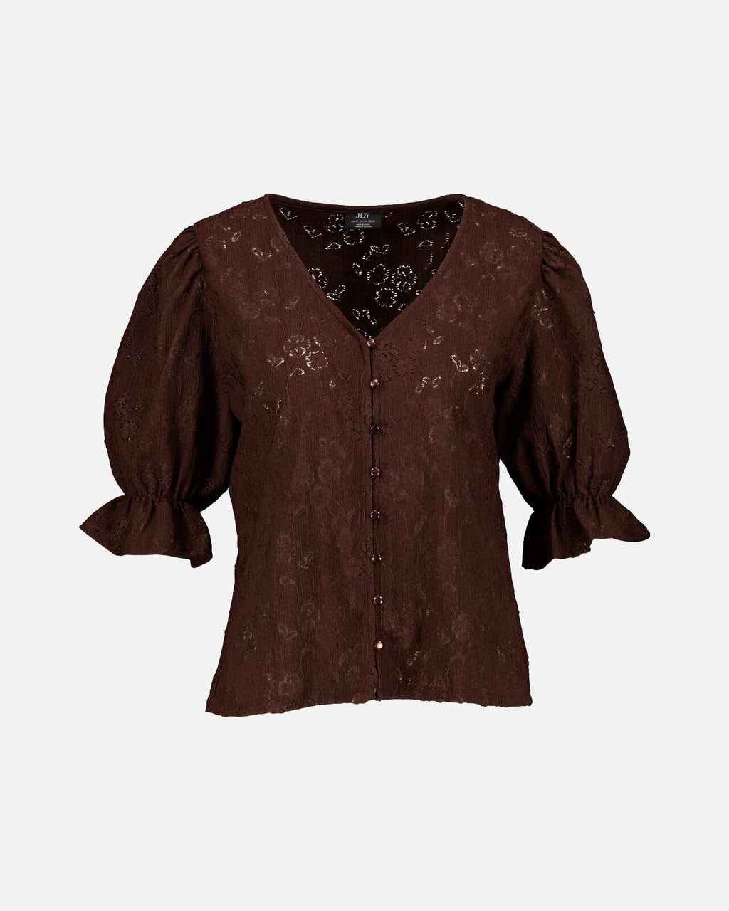 JDY TOPP Jakobe 2/4 Lace Top - Coffee Bean