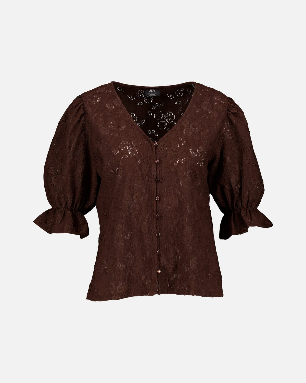 JDY TOPP Jakobe 2/4 Lace Top - Coffee Bean