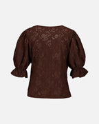 JDY TOPP Jakobe 2/4 Lace Top - Coffee Bean