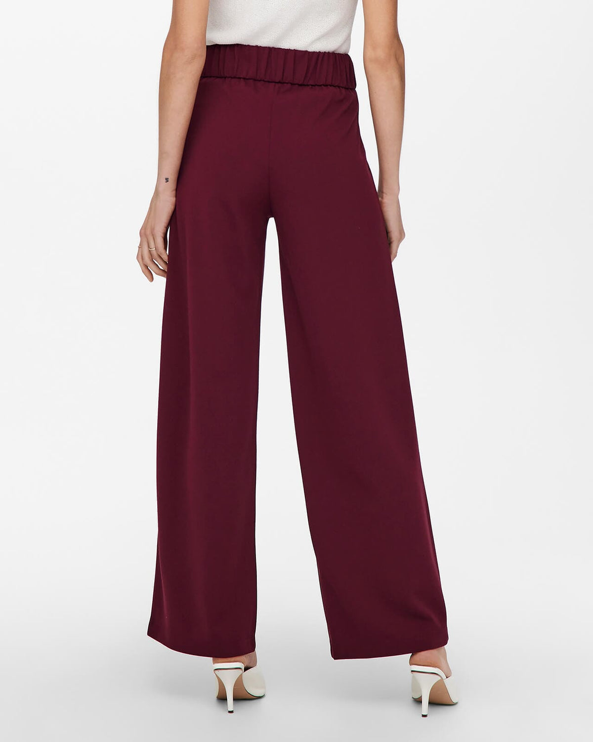 JDY Bukse Geggo New Long Pant - Cabernet