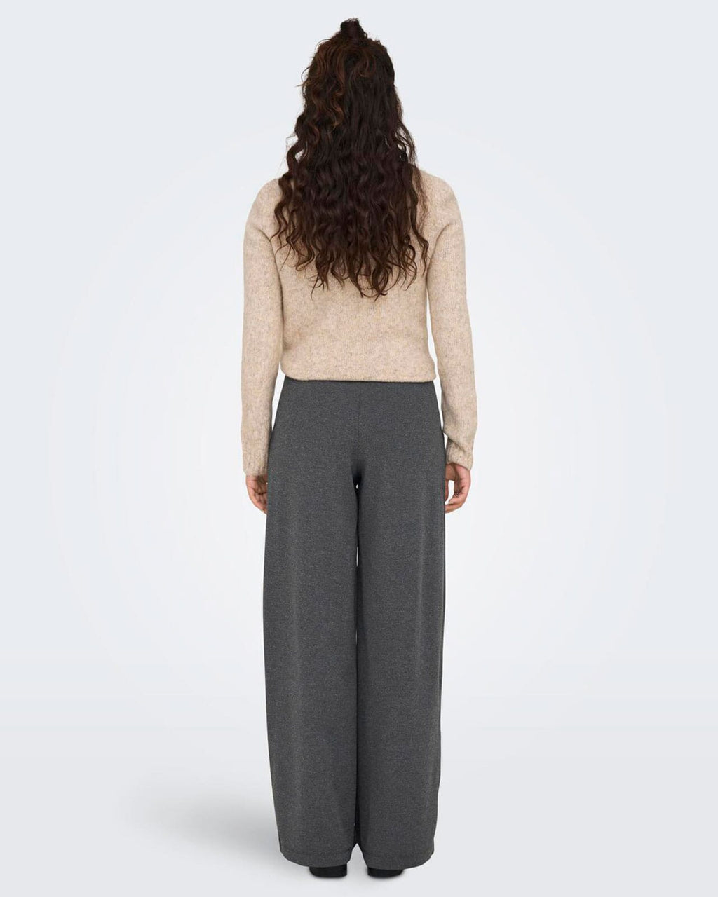 JDY Bukse Geggo New Long - Medium Grey Melange/ Black Buttons