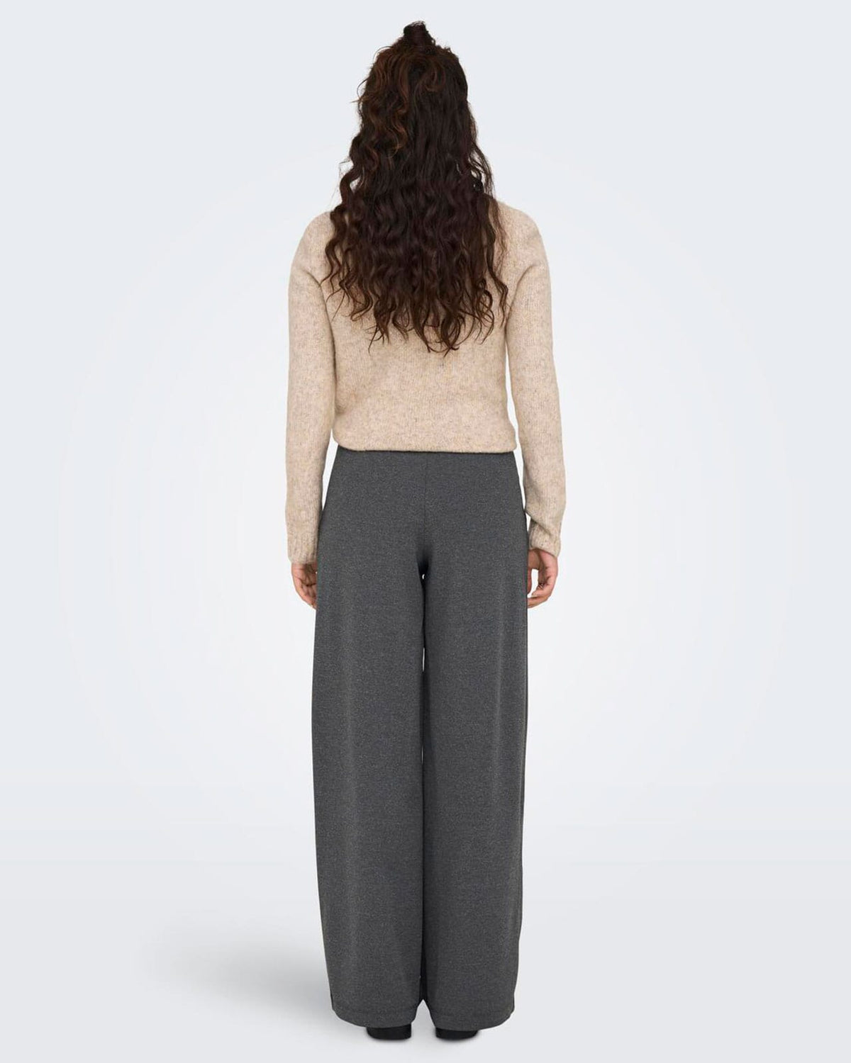 JDY Bukse Geggo New Long - Medium Grey Melange/ Black Buttons