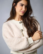JDY Cardigan Eira Life L/S O-neck - Birch