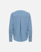 JDY Bluse Lion L/S V-neck - Windward Blue