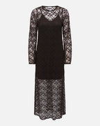 JDY Maxikjole Silvia L/S Lace - Mulch