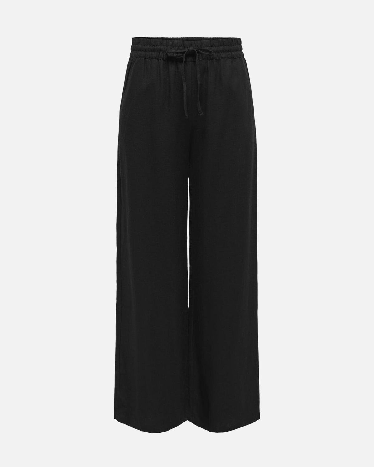 JDY Linbukse Say HighWaist Linen Wide Pant - Black