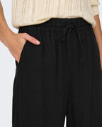 JDY Linbukse Say HighWaist Linen Wide Pant - Black