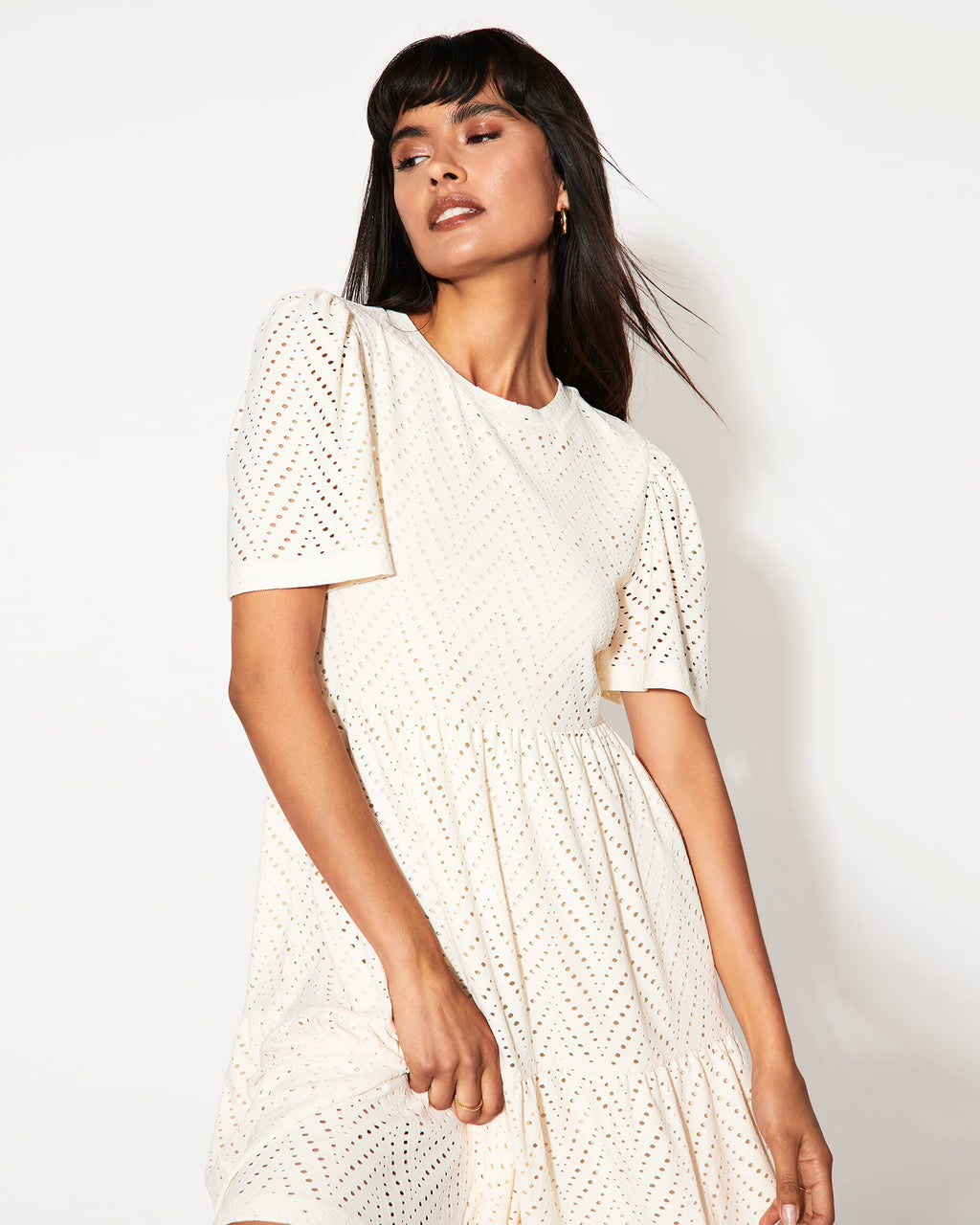 JDY Kjole Carla Cathinka - Cloud Dancer
