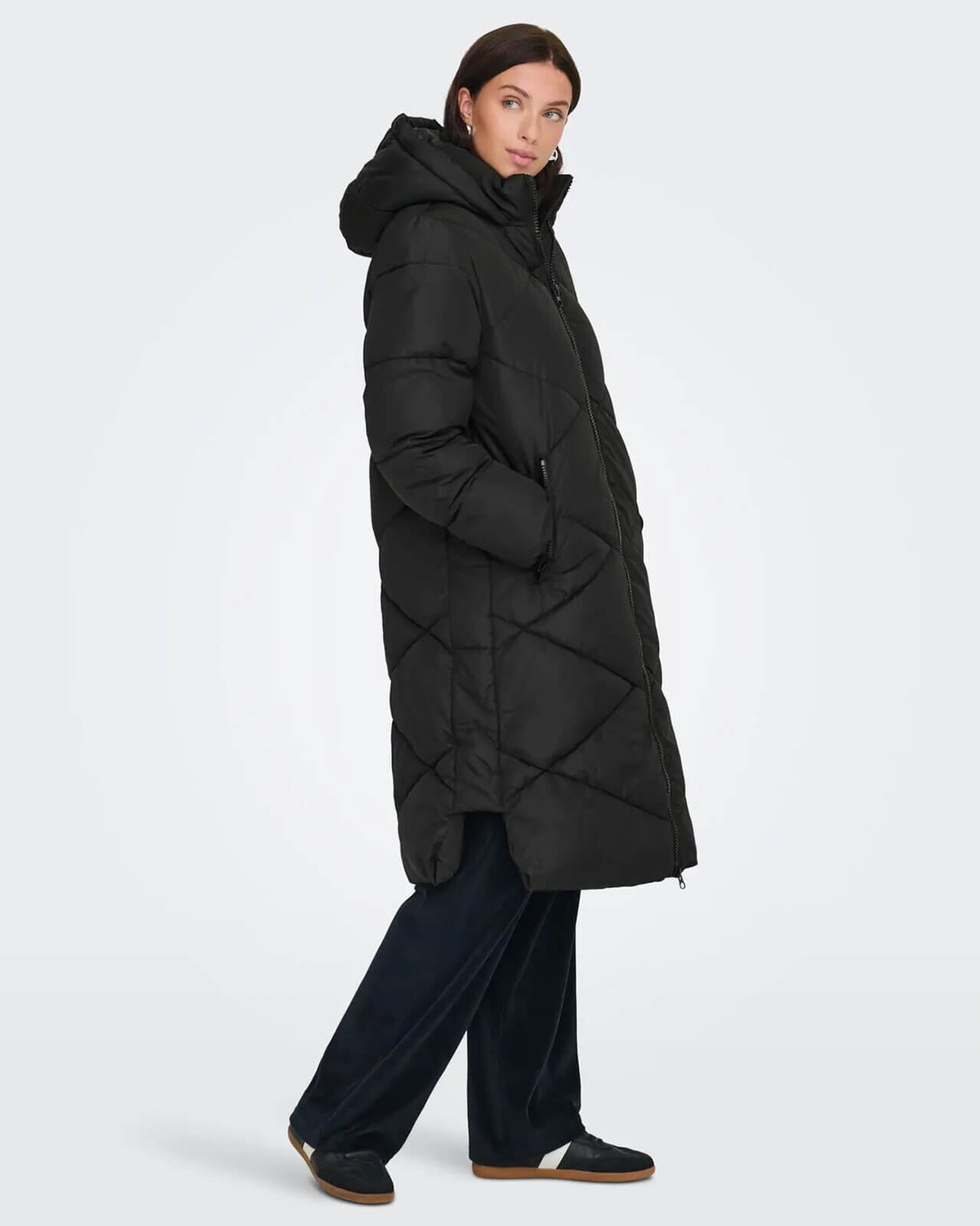 JDY Boblejakke Vista Life Padded Hood Jacket - Black