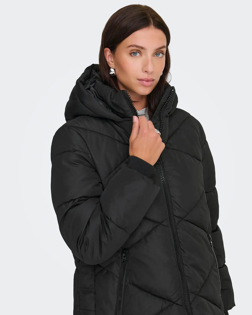 JDY Boblejakke Vista Life Padded Hood Jacket - Black