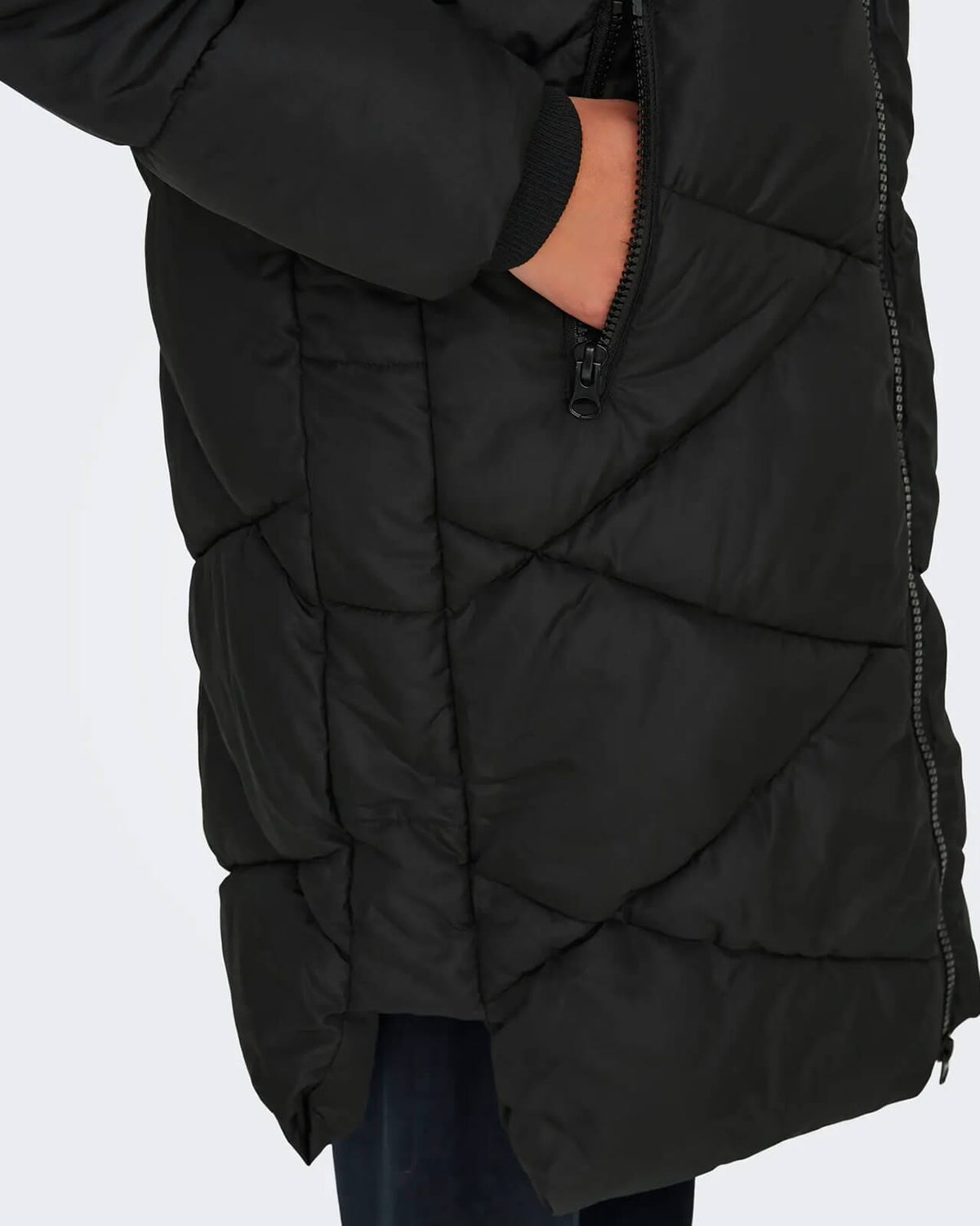 JDY Boblejakke Vista Life Padded Hood Jacket - Black