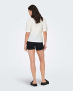 JDY Topp Carla Cathinka S/S - Cloud Dancer