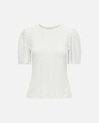 JDY Topp Carla Cathinka S/S - Cloud Dancer
