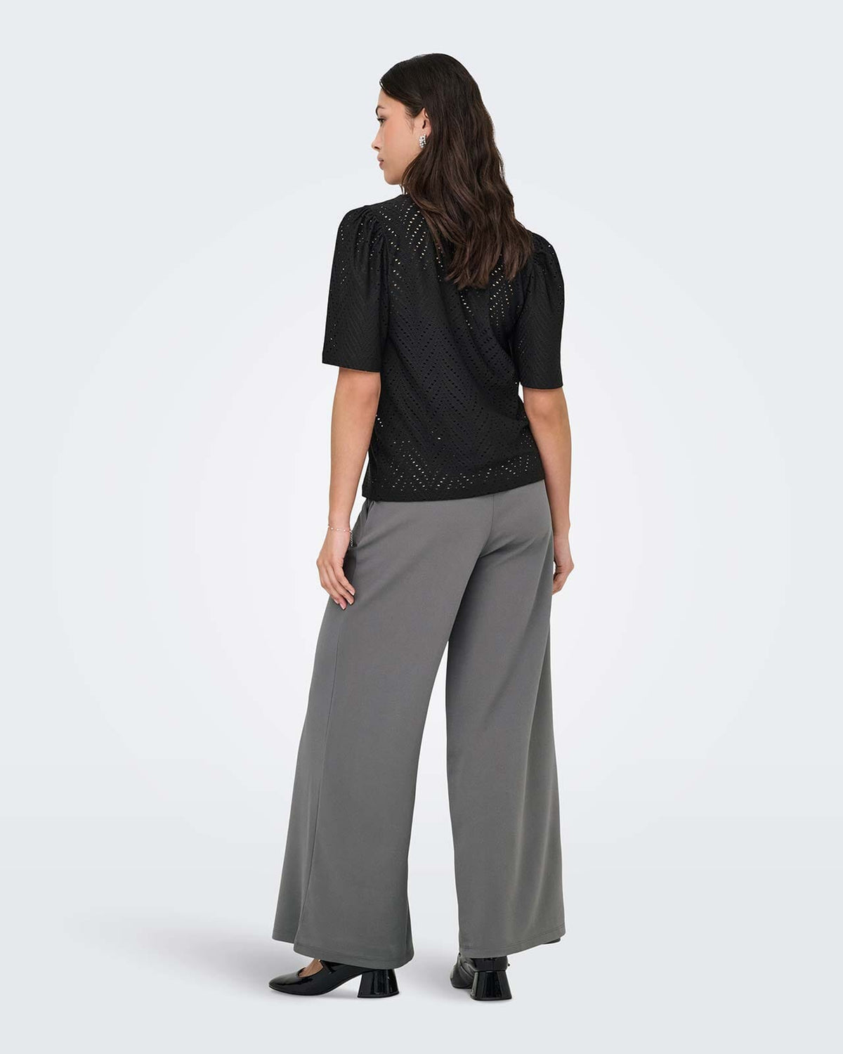 JDY Topp Carla Cathinka S/S - Black