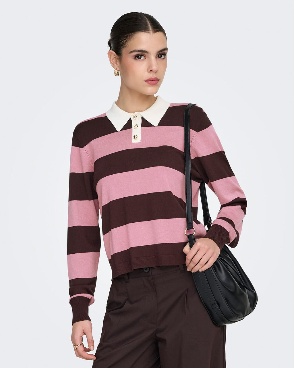 JDY Genser Naima Polo - Chicory Coffee/ W. lilas