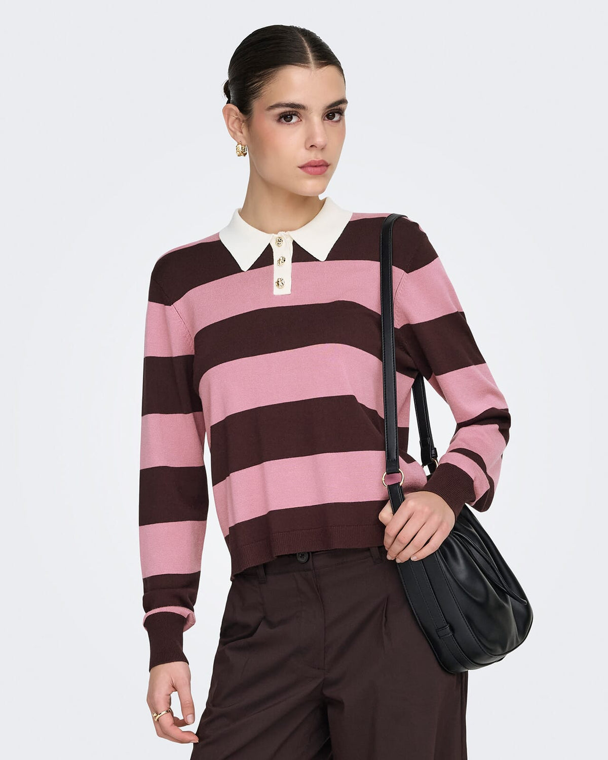 JDY Genser Naima Polo - Chicory Coffee/ W. lilas