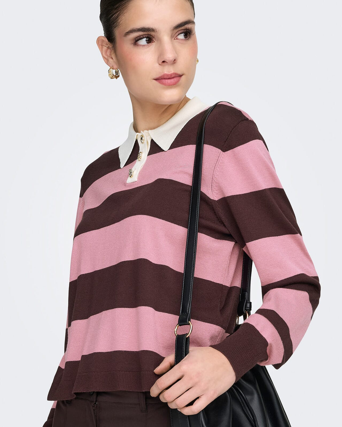 JDY Genser Naima Polo - Chicory Coffee/ W. lilas