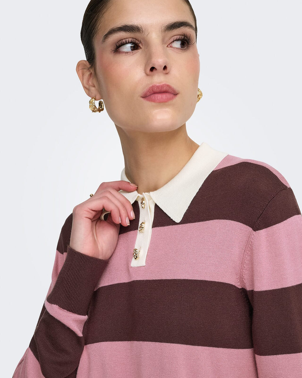 JDY Genser Naima Polo - Chicory Coffee/ W. lilas
