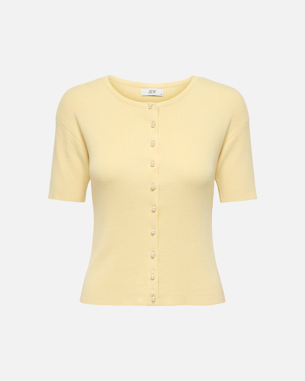 JDY Topp Gaby 2/4 O-neck Pearl Cardigan - Double Cream