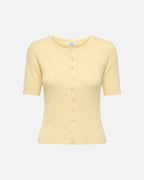 JDY Topp Gaby 2/4 O-neck Pearl Cardigan - Double Cream