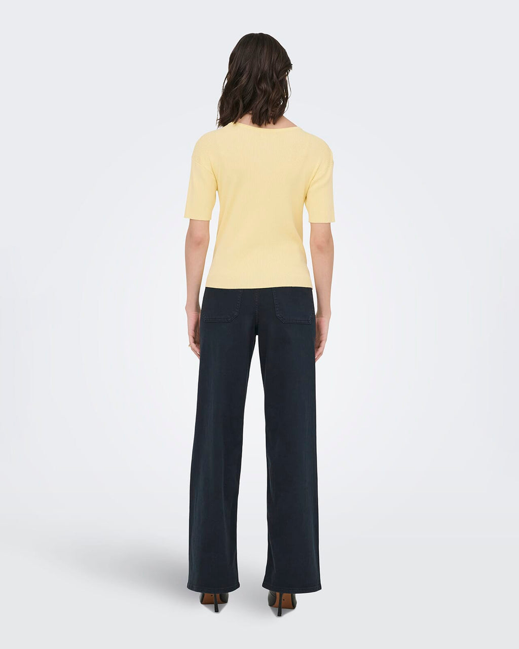 JDY Topp Gaby 2/4 O-neck Pearl Cardigan - Double Cream