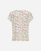 JDY Topp Star Sezen Life S/S - Cloud Dancer/ Coral Ditsy Flower